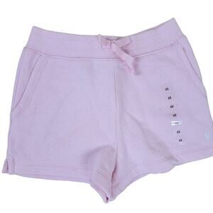 Polo Ralph Lauren Girls size 6X Sweat Shorts Pink Cotton Blend Drawstring Fleece